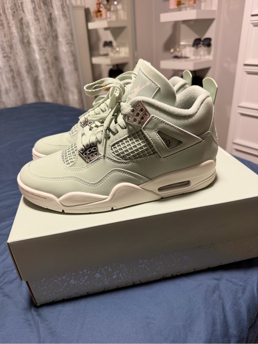 Jordan Women's Mint Green High-Top Sneakers